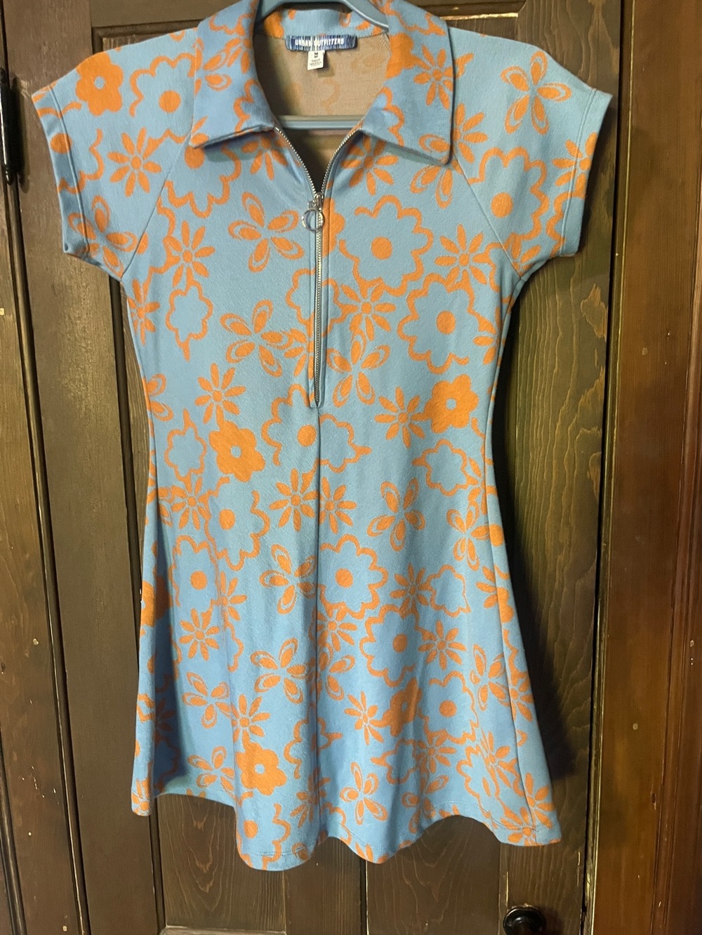 Urban Outfitters Light Blue & Orange Floral Dress